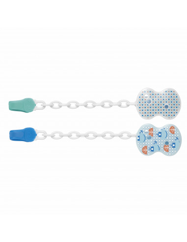 CHICCO Clips Portachupete Celeste