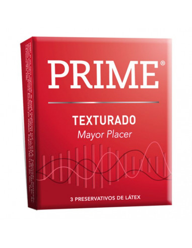 Prime preservativo texturado pack x 3...