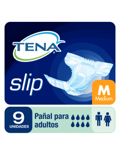 Tena pañal slip medium x9