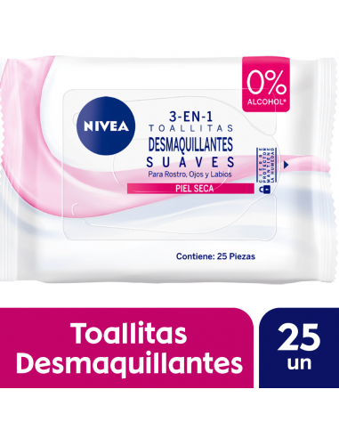 Toallitas Desmaquillantes Nivea Efecto Mate Piel Mixta A Grasa - 25 Unidades