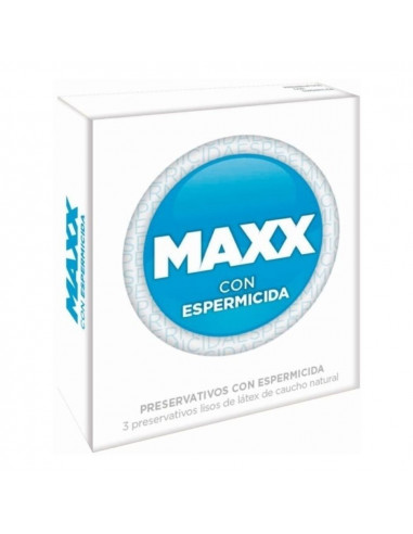 MAXX preservativos con espermicida x3