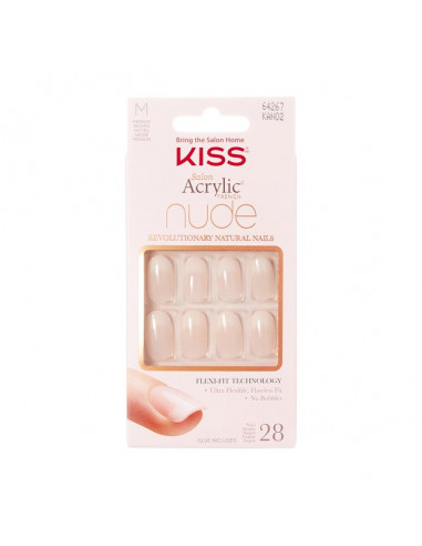 KISS Glue-On Nude French uñas...
