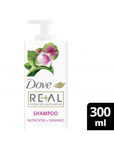 DOVE REAL NUTRICION + GERANIO shampoo...