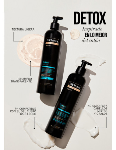 TRESEMMÉ DETOX CAPILAR shampoo x 500 Ml