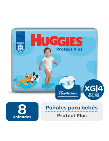 Huggies Protect Plus XG Pañales x 8