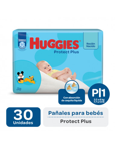 Huggies Protect Plus P 30 Pañales