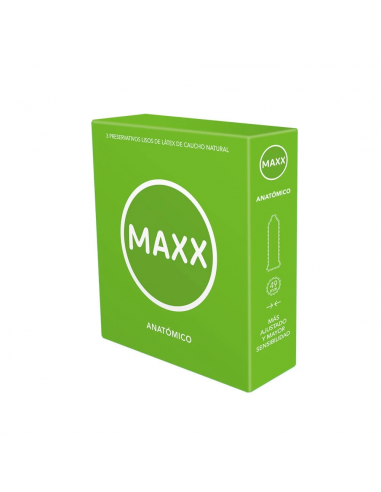 MAXX PRESERVATIVOS  ANATOMICOS X3