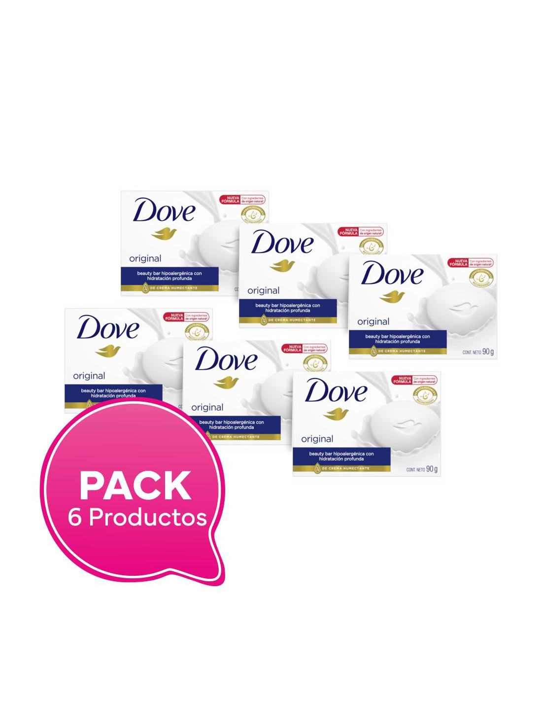 DOVE COMBO BLANCO ORIGINAL 6 X 90 GR JAB en Farmacias Lider