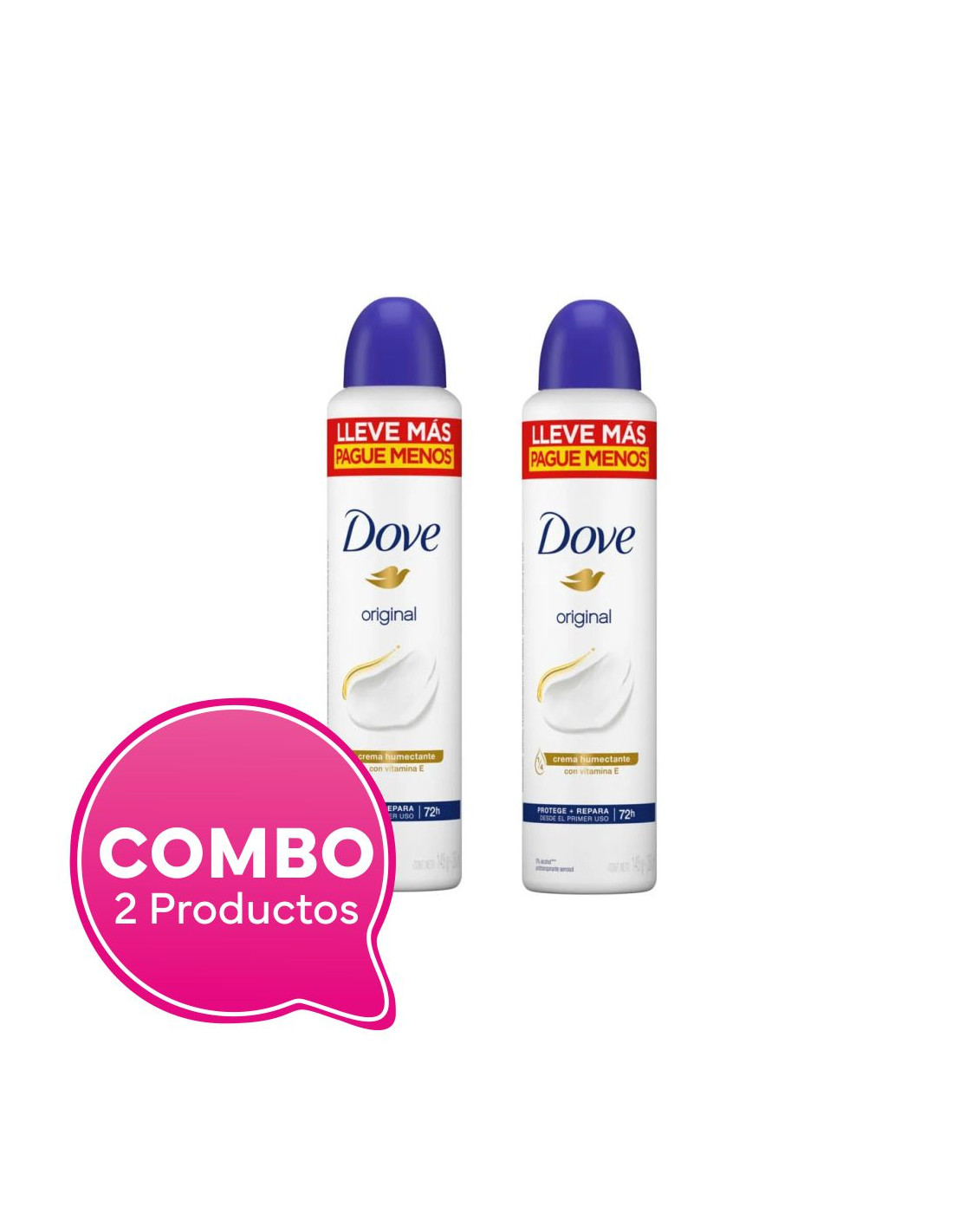 DOVE COMBO ORIGINAL DEO 250 Ml X 2 en Farmacias Lider