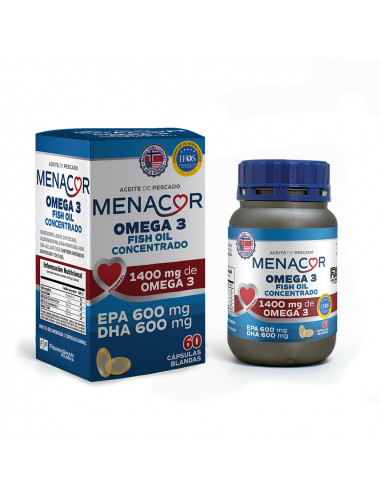 Menacor Omega 3 Concentrado 1400 Mg X...
