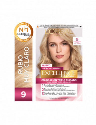 Kit Tintura Excellence Creme Tono 9...