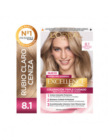 Kit Tintura Excellence Creme Tono 8.1...