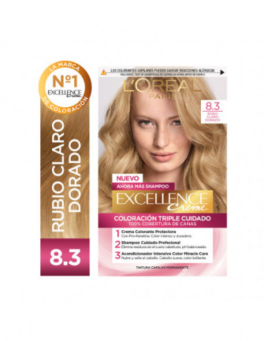 Kit Tintura Excellence Creme Tono 8.3...