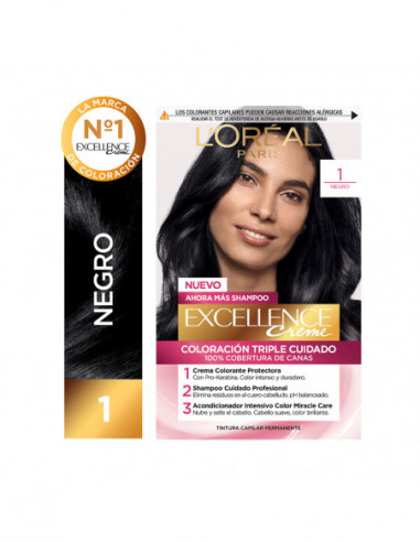 Kit Tintura Excellence Creme Tono 1...