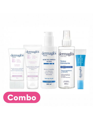 Dermaglós Combo Rutina Facial piel seca