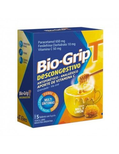 Biogrip Te Descongestivo x 5 Sobres