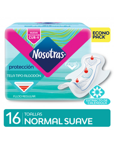 Nosotras Toalla Normal Tela  Tipo... Nosotras Toalla Normal Tela  Tipo...