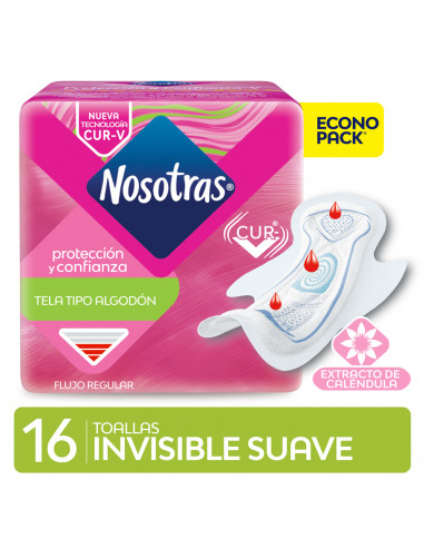 Nosotras Toalla Invisible Tela  Tipo... Nosotras Toalla Invisible Tela  Tipo...